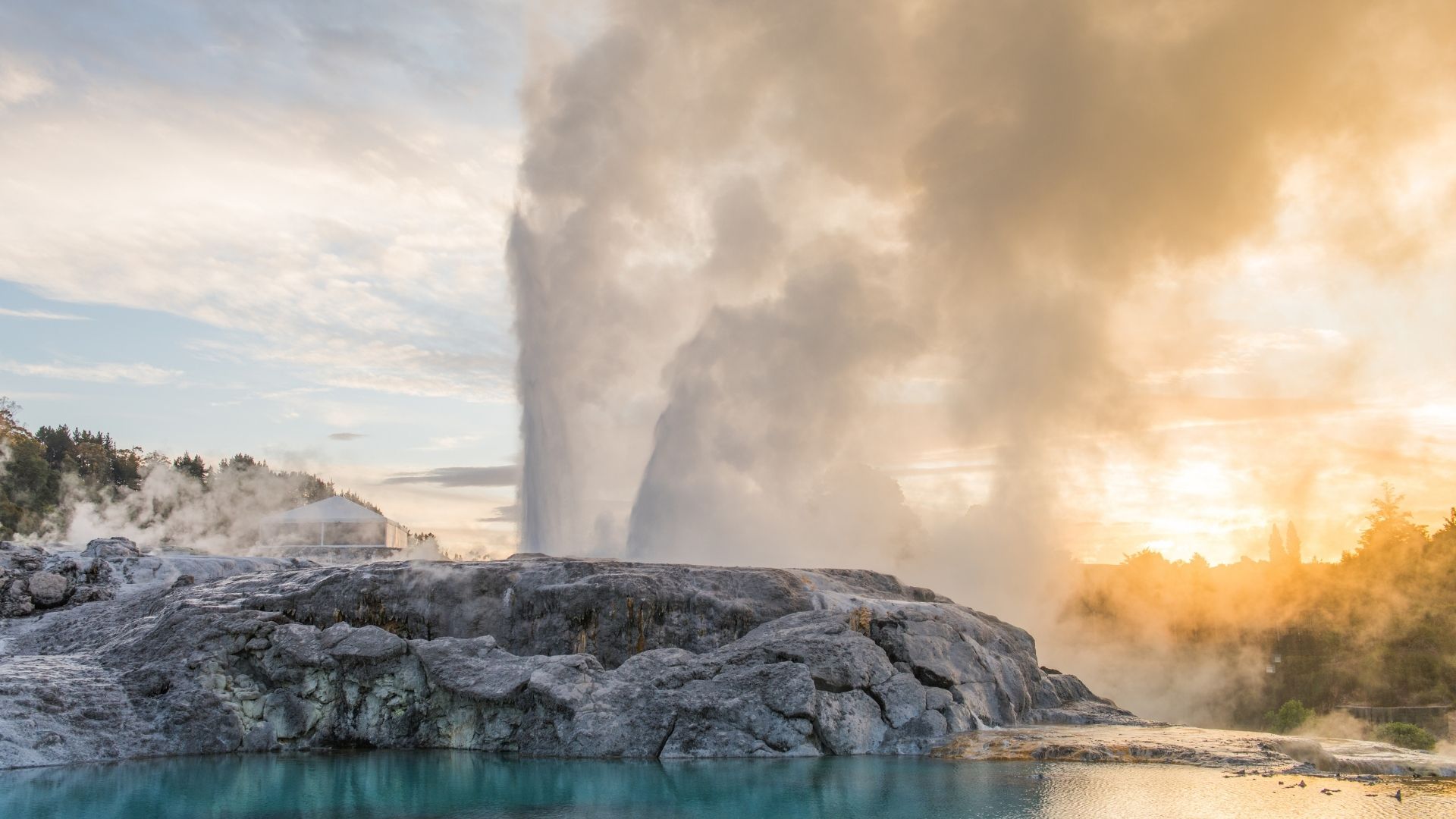 Pōhutu Geyser Erupting