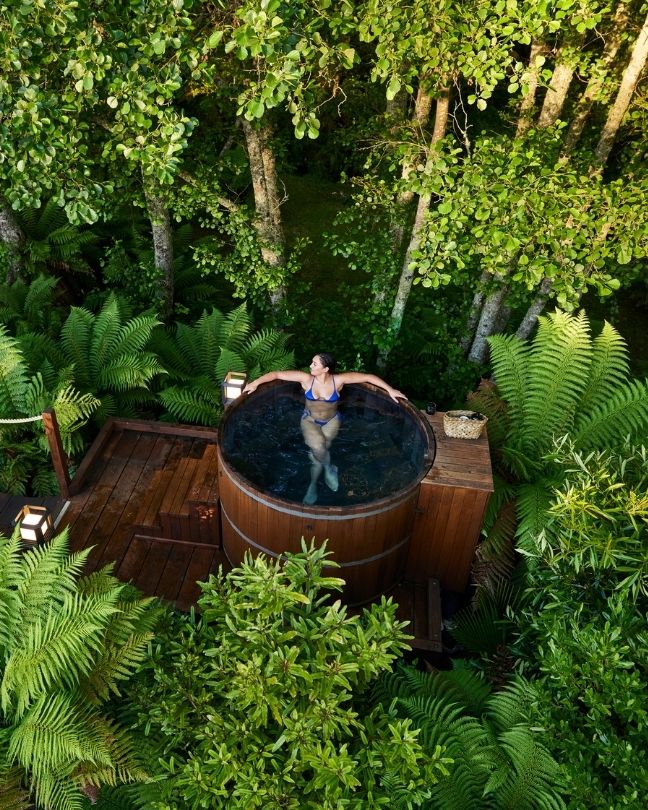 Relaxing at Secret Spot Hot Tubs